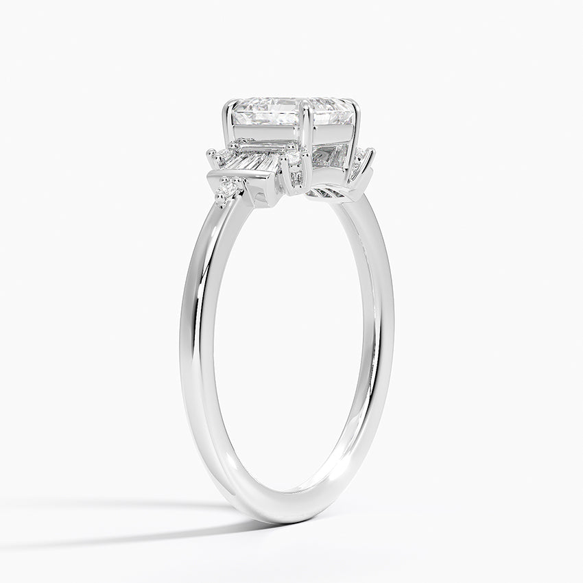 Daphne Art Deco Ring Platinum Asscher Engagement Ring