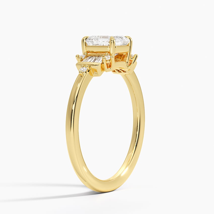 Daphne Art Deco Ring Yellow Gold 18k Asscher Engagement Ring