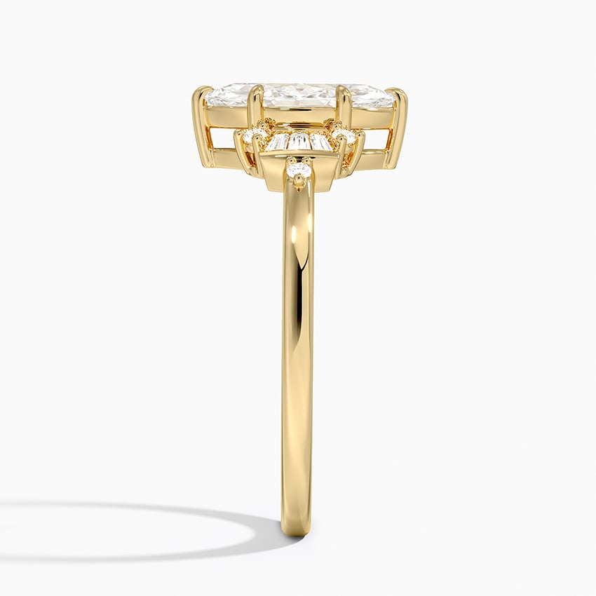 Daphne Art Deco Ring Yellow Gold 18k Marquise Engagement Ring