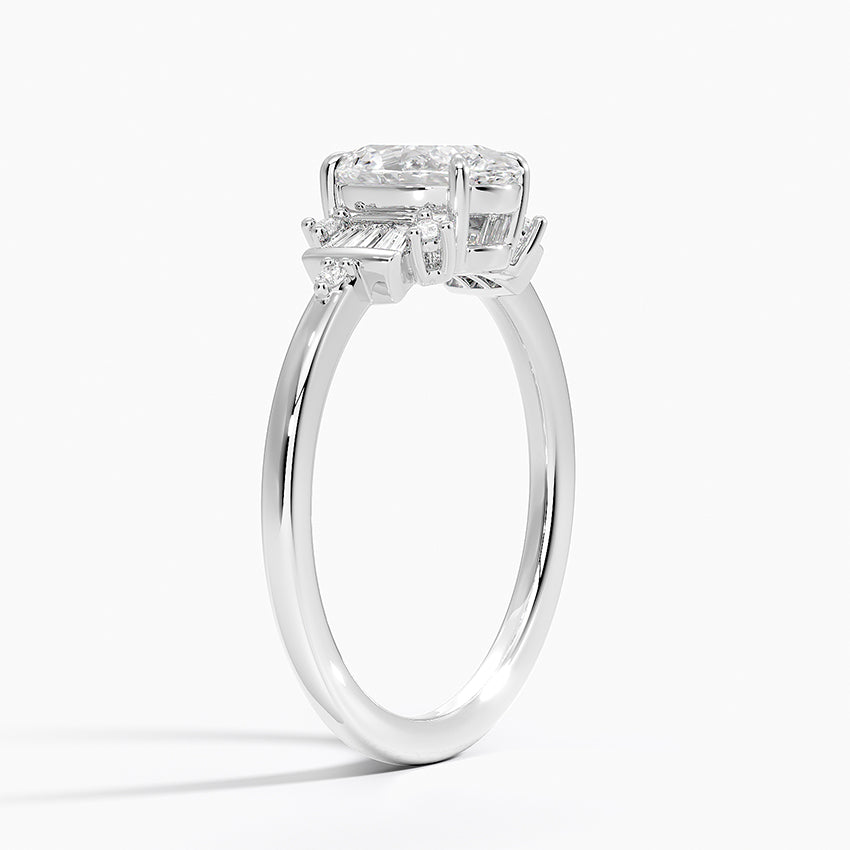 Daphne Art Deco Ring Platinum Oval Engagement Ring