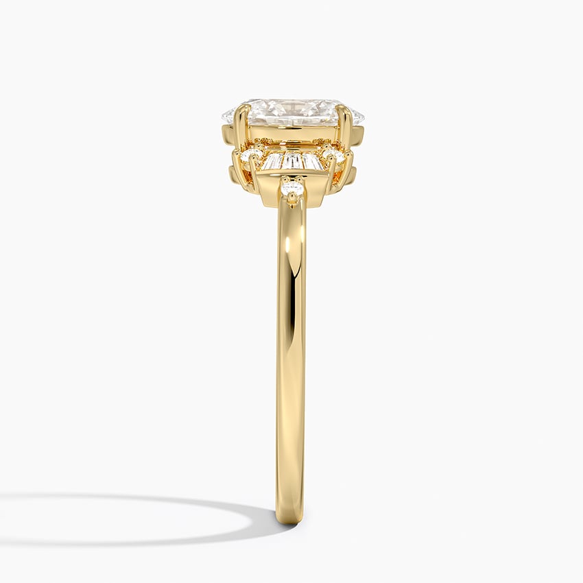 Daphne Art Deco Ring Yellow Gold 18k Oval Engagement Ring