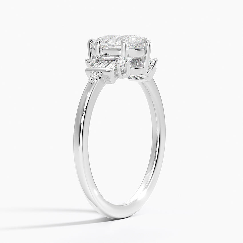 Daphne Art Deco Ring Platinum Princess Engagement Ring