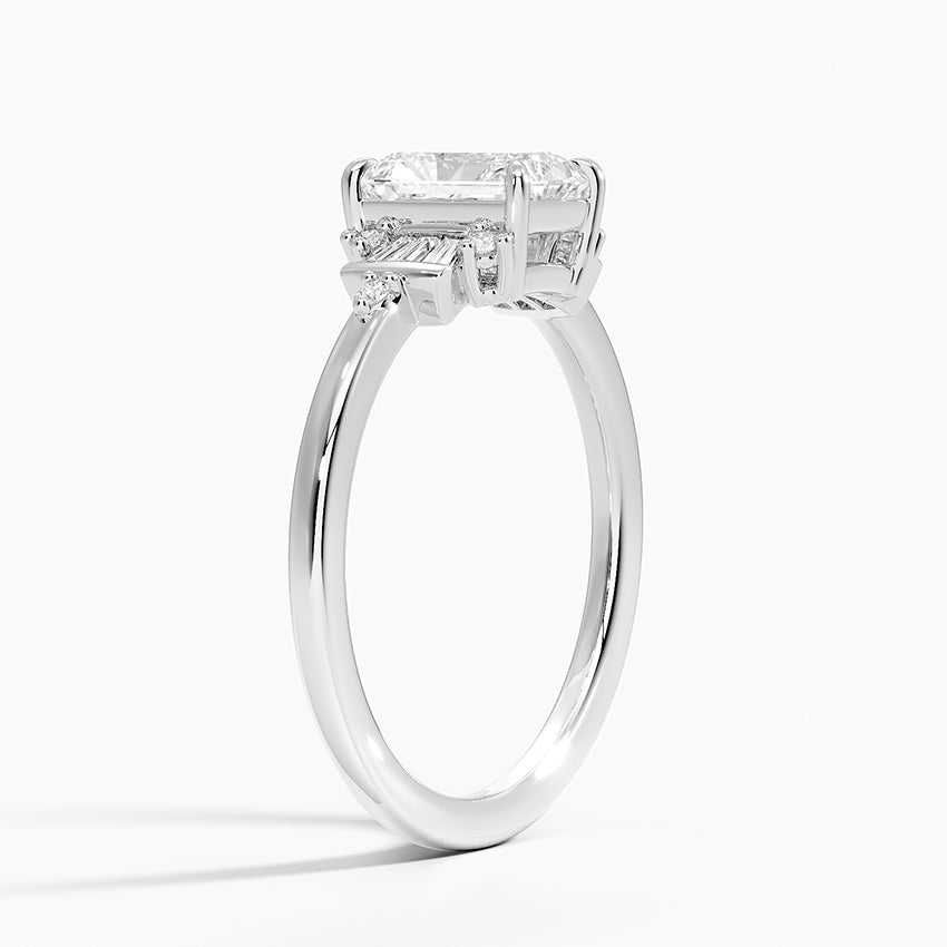 Daphne Art Deco Ring Platinum Radiant Engagement Ring