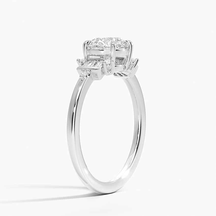 Daphne Art Deco Ring Platinum Round Engagement Ring