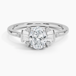 Daphne Art Deco Ring Platinum Oval Engagement Ring
