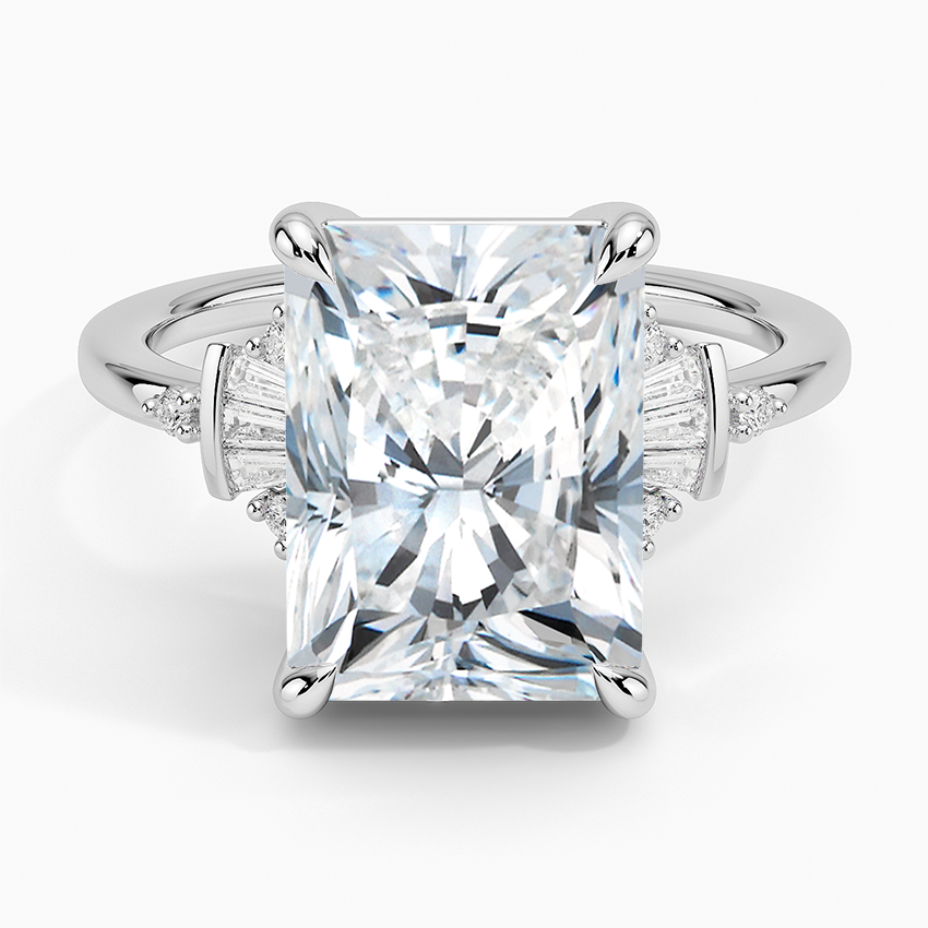 Daphne Art Deco Ring Platinum Radiant Engagement Ring