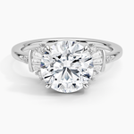 Daphne Art Deco Ring Platinum Round Engagement Ring
