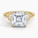 Daphne Art Deco Ring Yellow Gold 18k Asscher Engagement Ring