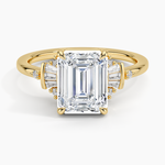 Daphne Art Deco Ring Yellow Gold 18k Emerald Engagement Ring