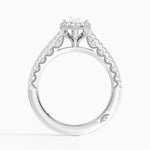 Tacori Petite Crescent Classic Bloom Diamond Ring Platinum Pear Engagement Ring
