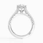 Tacori Petite Crescent Classic Bloom Diamond Ring Platinum Round Engagement Ring
