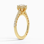 Tacori Petite Crescent Classic Bloom Diamond Ring Yellow Gold 18k Round Engagement Ring