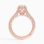 Tacori Petite Crescent Bloom Diamond Ring Rose Gold 18k Cushion Engagement Ring