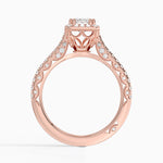 Tacori Petite Crescent Bloom Diamond Ring Rose Gold 18k Emerald Engagement Ring