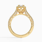 Tacori Petite Crescent Bloom Diamond Ring Yellow Gold 18k Oval Engagement Ring