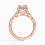 Tacori Petite Crescent Bloom Diamond Ring Rose Gold 18k Princess Engagement Ring