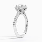 Tacori Petite Crescent Bloom Diamond Ring Platinum Princess Engagement Ring
