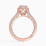 Tacori Petite Crescent Bloom Diamond Ring Rose Gold 18k Round Engagement Ring