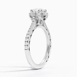 Tacori Petite Crescent Bloom Diamond Ring Platinum Round Engagement Ring