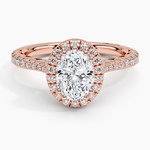 Tacori Petite Crescent Bloom Diamond Ring Rose Gold 18k Oval Engagement Ring