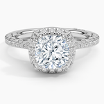 Tacori Petite Crescent Bloom Diamond Ring Platinum Cushion Engagement Ring