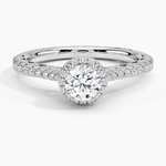 Tacori Petite Crescent Bloom Diamond Ring Platinum Round Engagement Ring