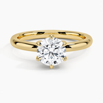 Fairmined 2mm Six-Prong Solitaire Ring Yellow Gold 18k Round Engagement Ring