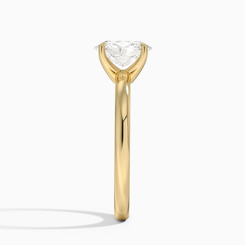 Fairmined 2mm Solitaire Ring Yellow Gold 18k Oval Engagement Ring