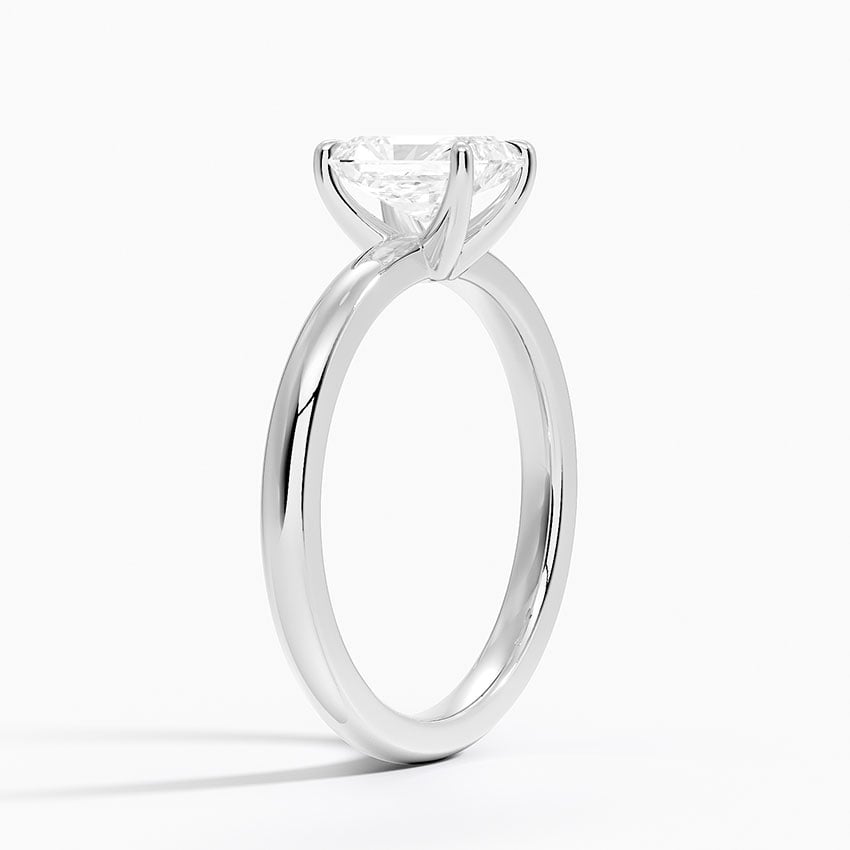 Fairmined 2mm Solitaire Ring White Gold 18k Radiant Engagement Ring