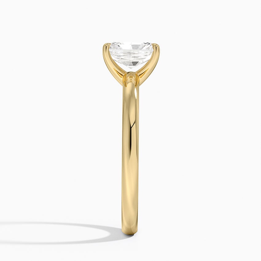 Fairmined 2mm Solitaire Ring Yellow Gold 18k Radiant Engagement Ring