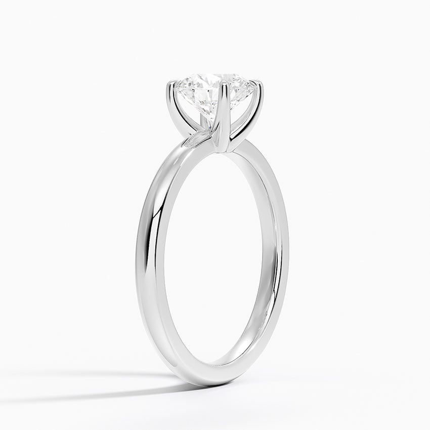 Fairmined 2mm Solitaire Ring White Gold 18k Round Engagement Ring