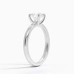 Fairmined 2mm Solitaire Ring White Gold 18k Round Engagement Ring