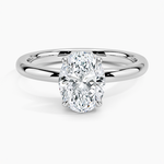 Fairmined 2mm Solitaire Ring White Gold 18k Oval Engagement Ring