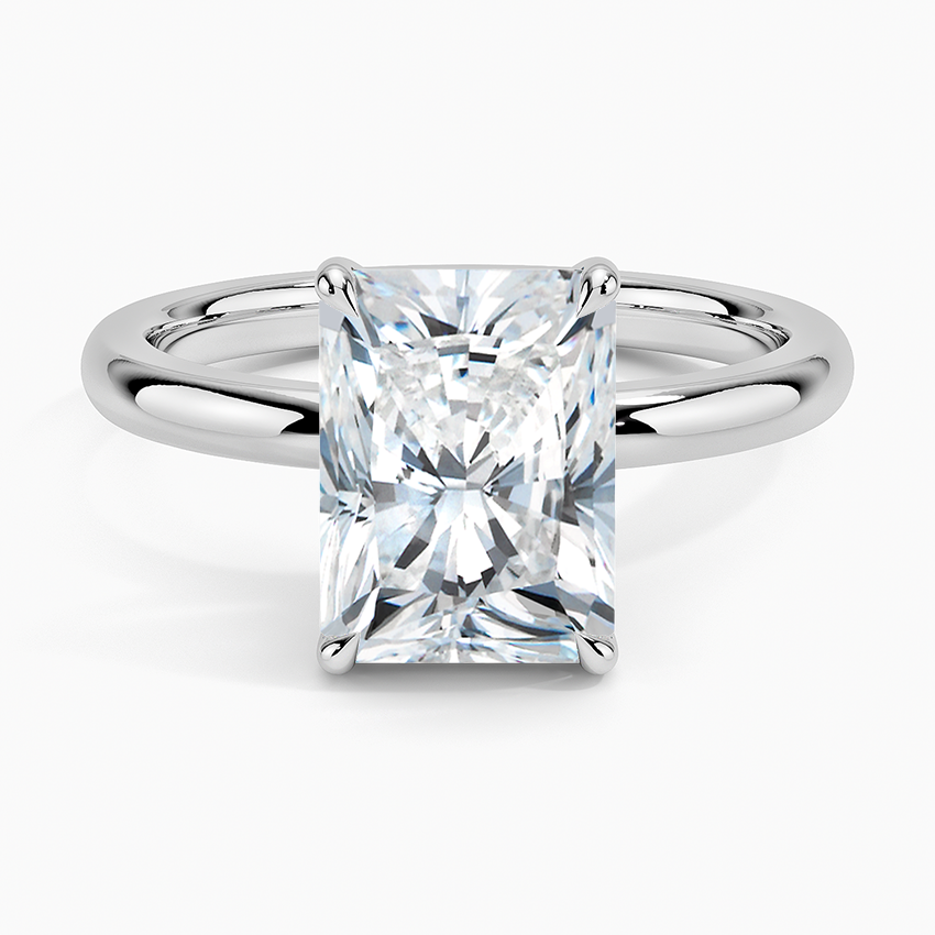 Fairmined 2mm Solitaire Ring White Gold 18k Radiant Engagement Ring