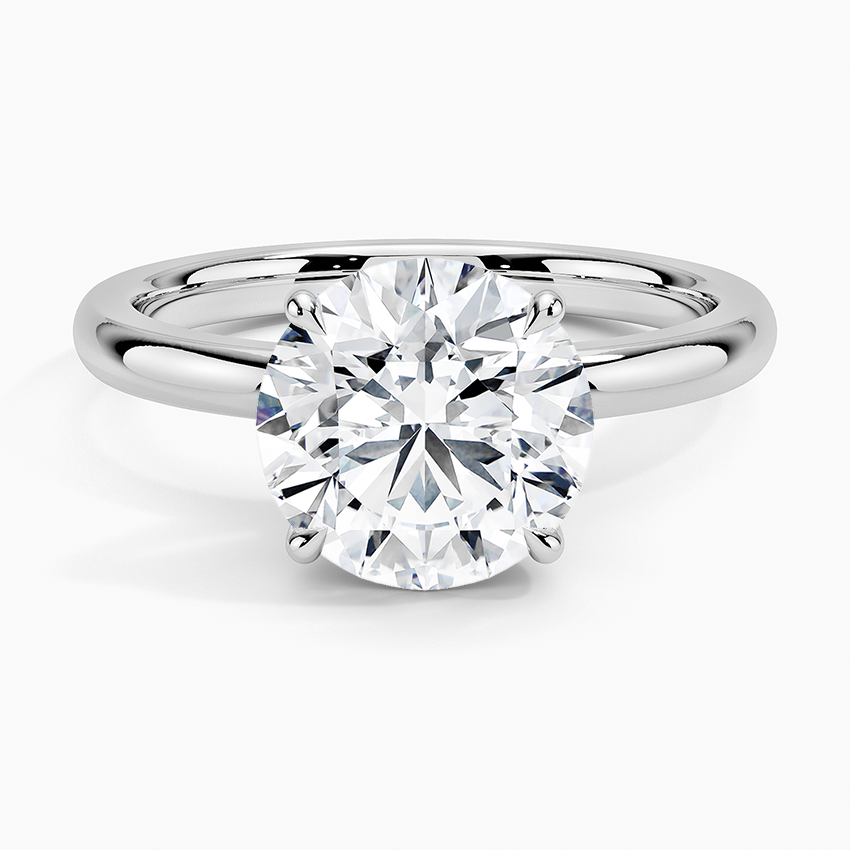 Fairmined 2mm Solitaire Ring White Gold 18k Round Engagement Ring