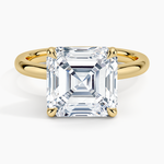 Fairmined 2mm Solitaire Ring Yellow Gold 18k Asscher Engagement Ring