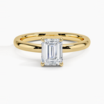 Fairmined 2mm Solitaire Ring Yellow Gold 18k Emerald Engagement Ring