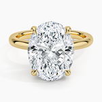 Fairmined 2mm Solitaire Ring Yellow Gold 18k Oval Engagement Ring
