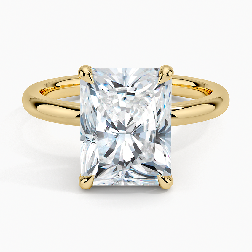 Fairmined 2mm Solitaire Ring Yellow Gold 18k Radiant Engagement Ring