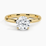 Fairmined 2mm Solitaire Ring Yellow Gold 18k Round Engagement Ring