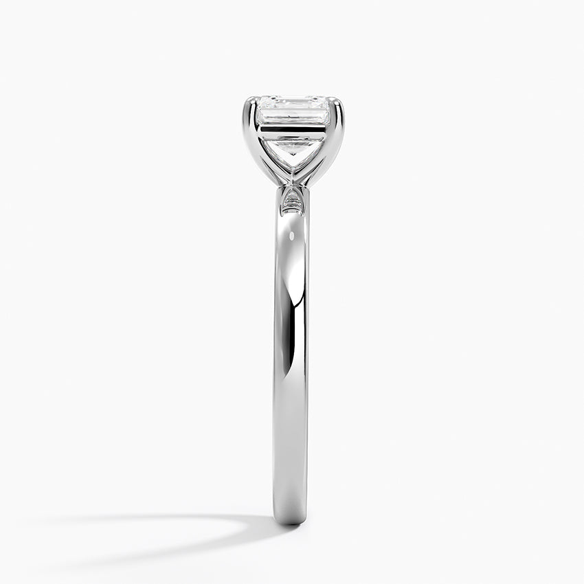 Fairmined Perfect Fit Solitaire 2mm Ring White Gold 18k Asscher Engagement Ring