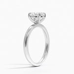Fairmined Perfect Fit Solitaire 2mm Ring White Gold 18k Oval Engagement Ring