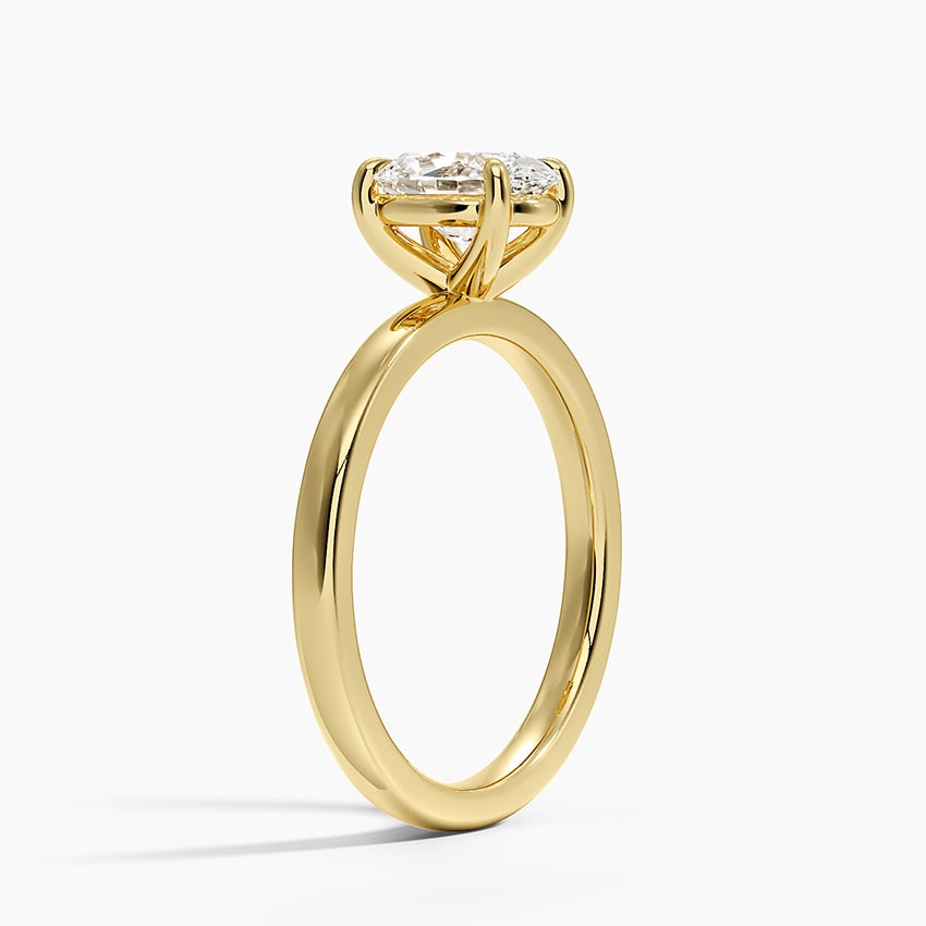 Fairmined Perfect Fit Solitaire 2mm Ring Yellow Gold 18k Oval Engagement Ring