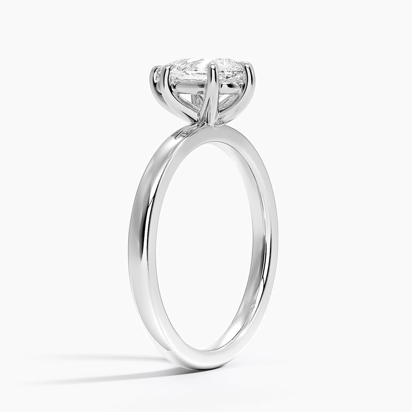 Fairmined Perfect Fit Solitaire 2mm Ring White Gold 18k Pear Engagement Ring