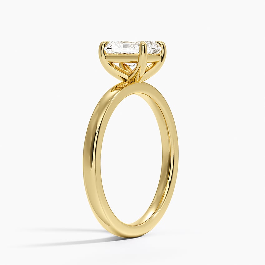 Fairmined Perfect Fit Solitaire 2mm Ring Yellow Gold 18k Radiant Engagement Ring