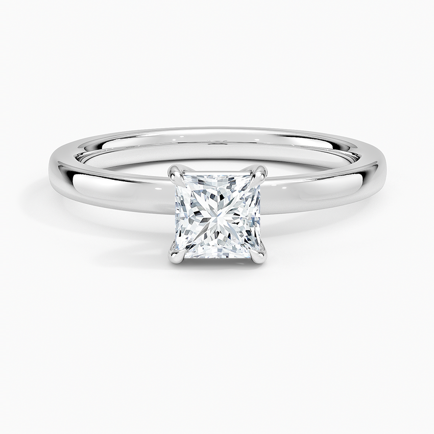 Fairmined Perfect Fit Solitaire 2mm Ring White Gold 18k Princess Engagement Ring