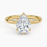 Fairmined Perfect Fit Solitaire 2mm Ring Yellow Gold 18k Pear Engagement Ring