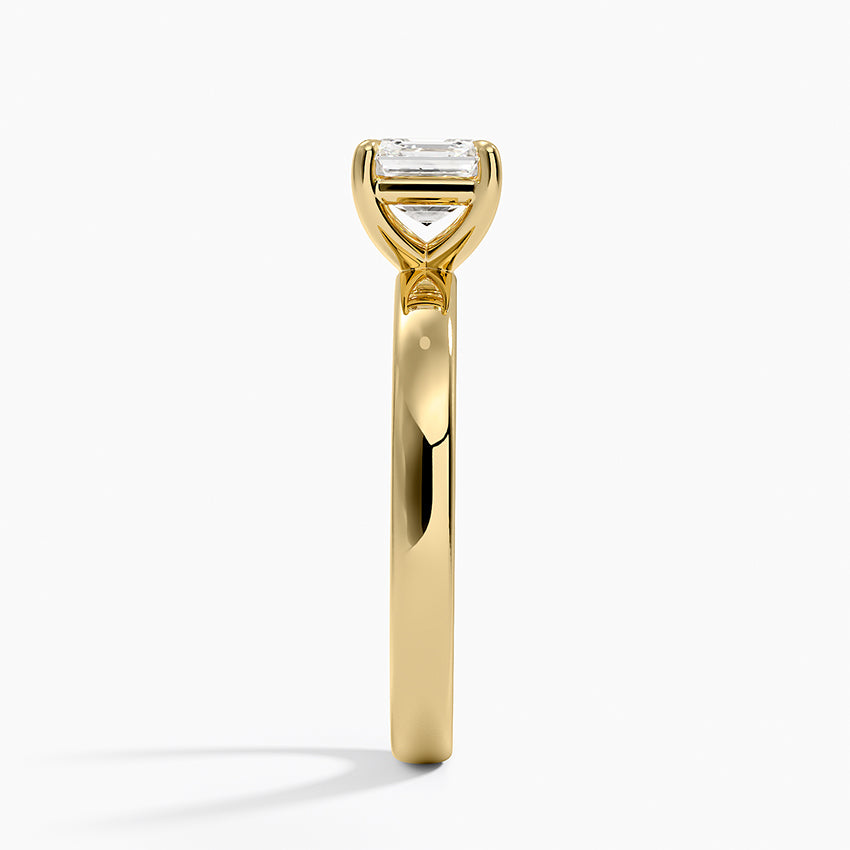 Fairmined Perfect Fit Solitaire 2.5mm Ring Yellow Gold 18k Asscher Engagement Ring