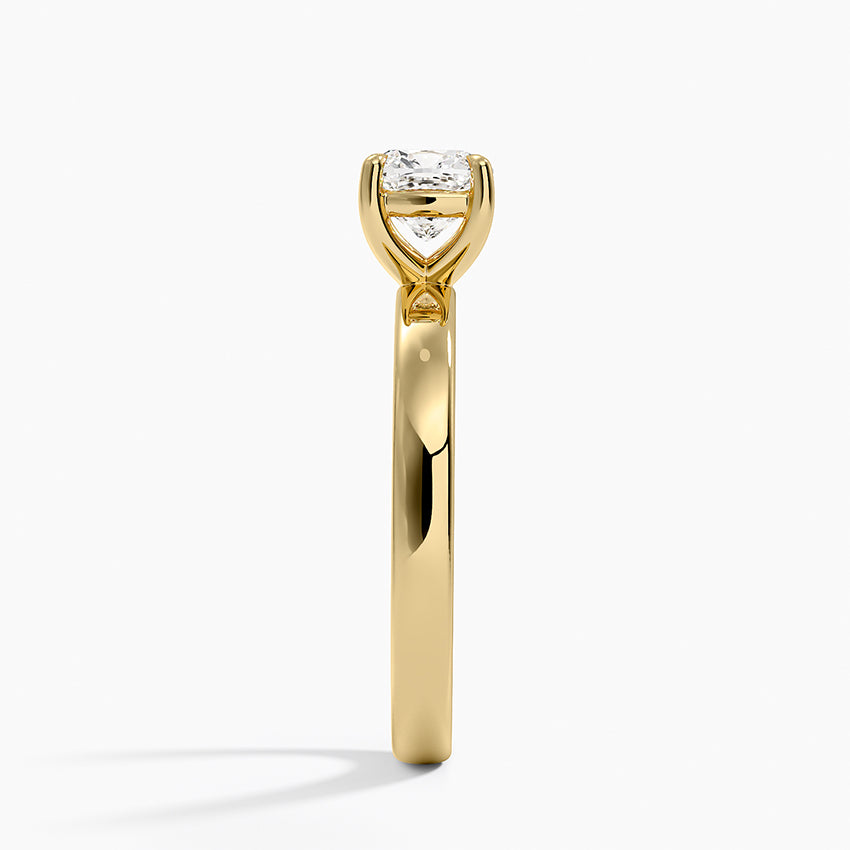 Fairmined Perfect Fit Solitaire 2.5mm Ring Yellow Gold 18k Cushion Engagement Ring