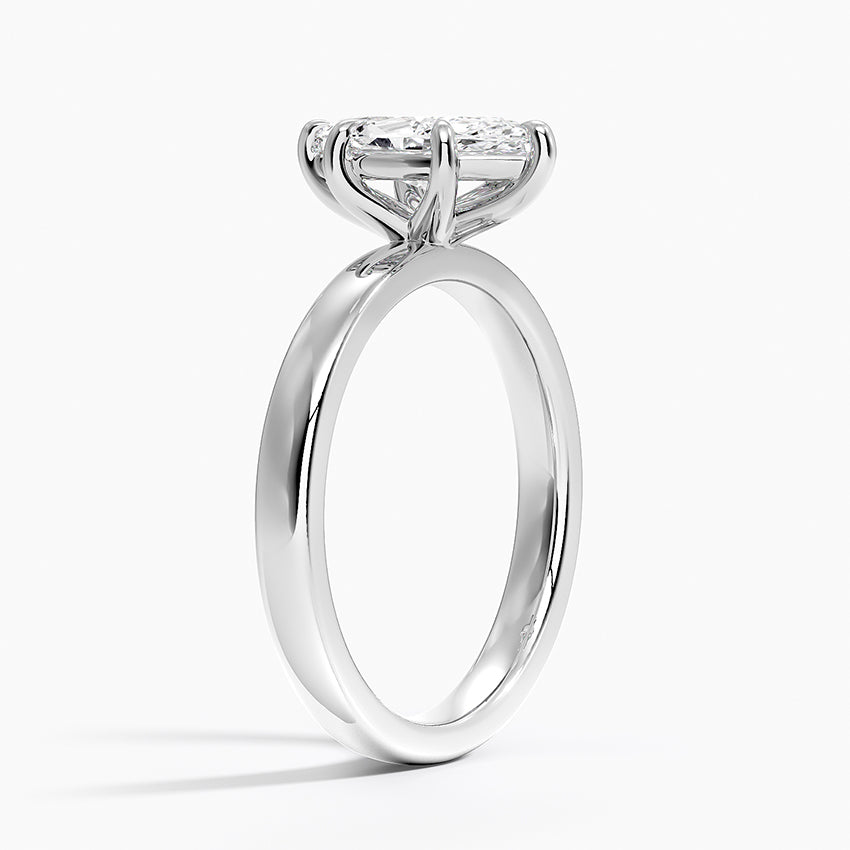 Fairmined Perfect Fit Solitaire 2.5mm Ring White Gold 18k Marquise Engagement Ring